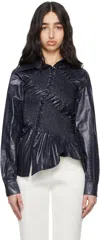 Super Yaya Navy Twist Shirt In Marine