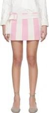 Super Yaya Pink & White Mini Maman Tapisserie Miniskirt In Pink/white
