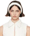 Super Yaya Ssense Exclusive Bridal Capsule Bandeau Criss Cross Headband In Off White