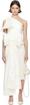 Super Yaya Ssense Exclusive Bridal Capsule Beatrice Bow Top In Off White