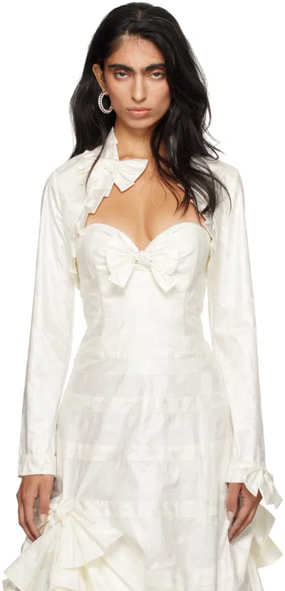 Super Yaya Ssense Exclusive White Bolero Cardigan