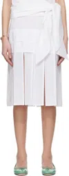 Super Yaya White Imperial Midi Skirt In White