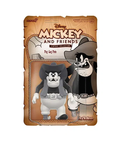 Super7 Mickey Friends Peg Leg Pete Vintage Collection Reaction Figure In Transparent