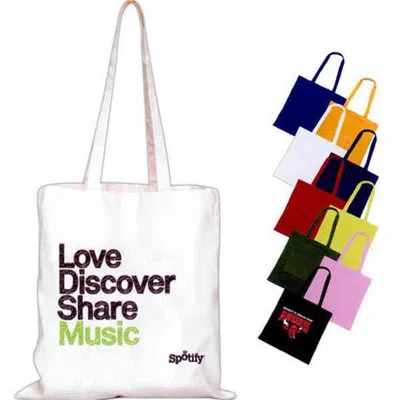 Superbagline Qsb52 Yellow Colored Cotton Canvas Convention Tote - Pack Of 25 In White