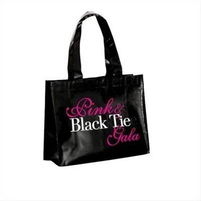 Superbagline Qsb73 White Laminated Tote - Pack Of 25 In Black