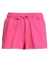 Superculture Clothing Woman Shorts & Bermuda Shorts Fuchsia Size M Cotton In Pink