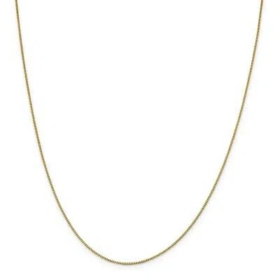 Pre-owned Superdealsforeverything 18k 20 Inch .9mm Box With Lobster Clasp Chain; 20 Inch; Lobster Clasp In Yellow