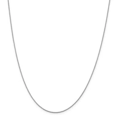Pre-owned Superdealsforeverything 18k White Gold 18 Inch .7mm Box With Lobster Clasp Chain; 18 Inch; Lobster Clasp