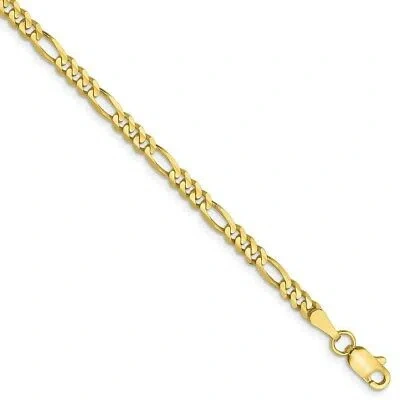 Pre-owned Superdealsforeverything Leslie's 10k Yellow Gold 3.0mm Figaro Chain; 7 Inch, Lobster Clasp