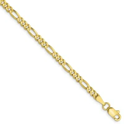 Pre-owned Superdealsforeverything Leslie's Real 10kt Yellow Gold 3.0mm Figaro Chain; 7 Inch; Lobster Clasp