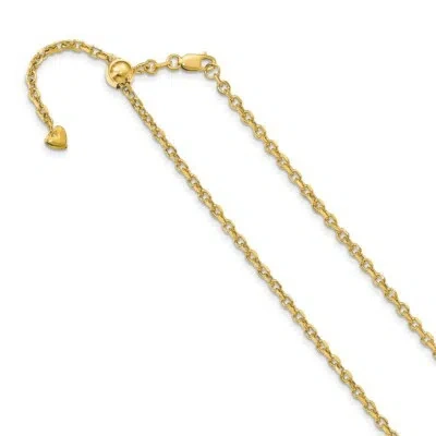 Pre-owned Superdealsforeverything Leslie's Real 14kt Adjustable Semi Solid Chain; 30 Inch In Yellow