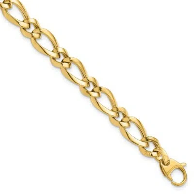 Pre-owned Superdealsforeverything Leslie's Real 14kt Polished Fancy Link 7.5in Chain Bracelet; 7.5 Inch In Yellow