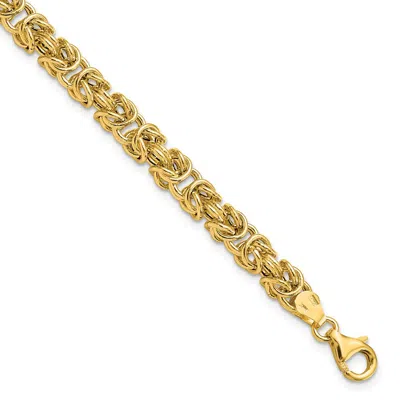 Pre-owned Superdealsforeverything Leslie's Real 14kt Polished Fancy Link Bracelet; 8 Inch In Yellow