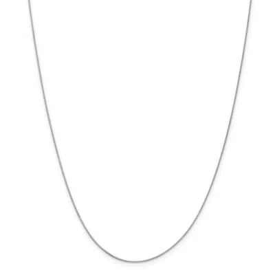 Pre-owned Superdealsforeverything Leslie's Real 14kt White Gold .5 Mm Baby Box Chain; 22 Inch; Lobster Clasp
