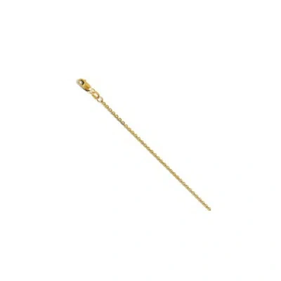 Pre-owned Superdealsforeverything Leslie's Real 14kt Yellow Gold Flat Cable Chain; 24 Inch; Lobster Clasp