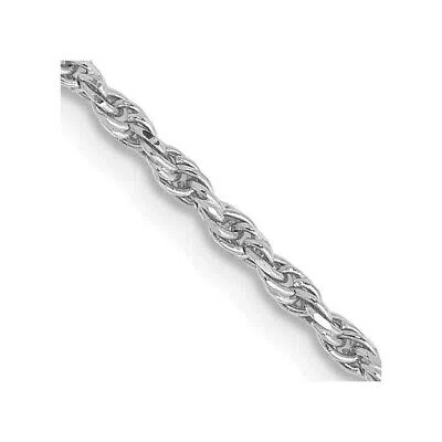 Pre-owned Superdealsforeverything Real 10k White Gold 1.6mm Diamond Cut Rope Chain; 18 Inch; Lobster Clasp