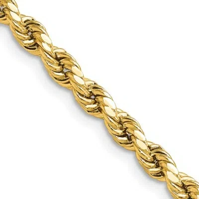 Pre-owned Superdealsforeverything Real 10k Yellow Gold 4mm Diamond Cut Rope Chain; 24 Inch; Lobster Clasp