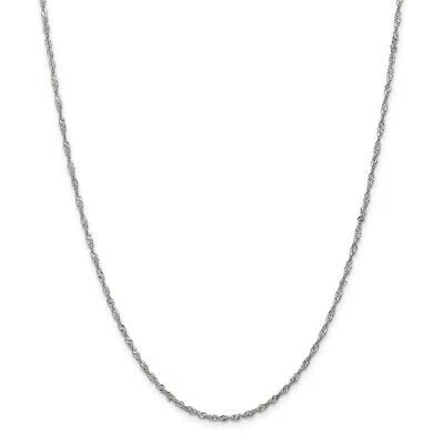 Pre-owned Superdealsforeverything Real 10kt White Gold 1.7mm Singapore Chain; 16 Inch; Lobster Clasp