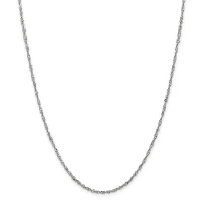 Pre-owned Superdealsforeverything Real 10kt White Gold 1.7mm Singapore Chain; 18 Inch; Lobster Clasp