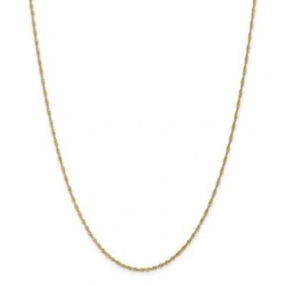 Pre-owned Superdealsforeverything Real 10kt Yellow Gold 1.3 Mm Singapore Chain; 24 Inch; Lobster Clasp