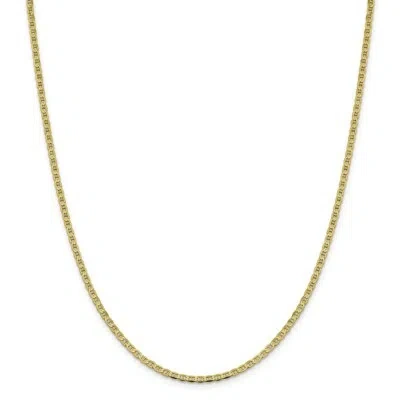 Pre-owned Superdealsforeverything Real 10kt Yellow Gold 2.4mm Flat Anchor Chain; 16 Inch; Lobster Clasp