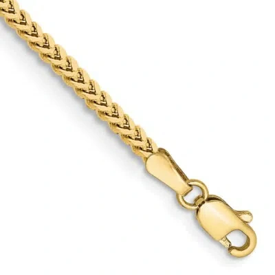 Pre-owned Superdealsforeverything Real 10kt Yellow Gold 2mm Franco Chain Chain Bracelet; 8 Inch; Lobster Clasp