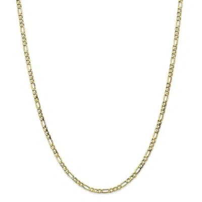 Pre-owned Superdealsforeverything Real 10kt Yellow Gold 3.5mm Semi-solid Figaro Chain; 26 Inch; Lobster Clasp