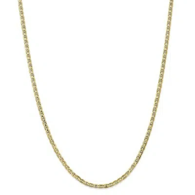 Pre-owned Superdealsforeverything Real 10kt Yellow Gold 3mm Concave Anchor Chain; 18 Inch; Lobster Clasp