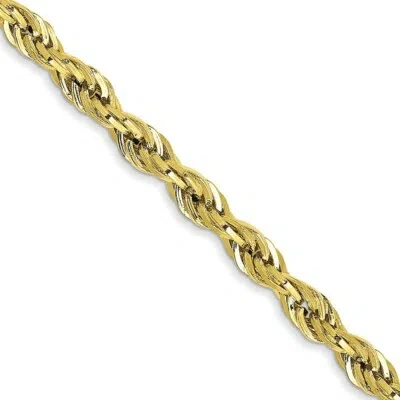 Pre-owned Superdealsforeverything Real 10kt Yellow Gold 3mm Semi-solid Rope Chain; 22 Inch; Lobster Clasp