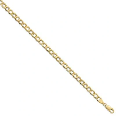 Pre-owned Superdealsforeverything Real 10kt Yellow Gold 5.25mm Semi-solid Curb Chain; 18 Inch; Lobster Clasp