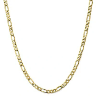 Pre-owned Superdealsforeverything Real 10kt Yellow Gold 5.35mm Semi-solid Figaro Chain; 16 Inch; Lobster Clasp