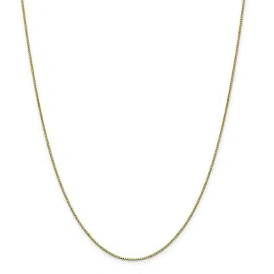 Pre-owned Superdealsforeverything Real 10kt Yellow Gold .8mm Box Chain; 20 Inch; Lobster Clasp