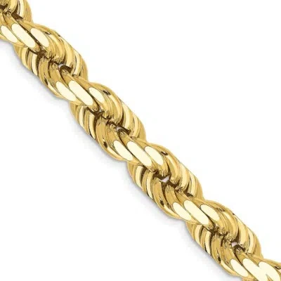 Pre-owned Superdealsforeverything Real 10kt Yellow Gold 8mm Diamond-cut Rope Chain; 24 Inch; Lobster Clasp
