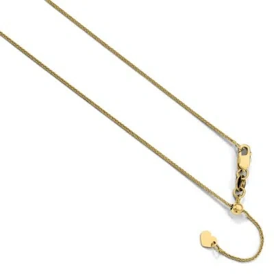 Pre-owned Superdealsforeverything Real 10kt Yellow Gold Adjustable .8mm Wheat Chain; 30 Inch; Lobster Clasp