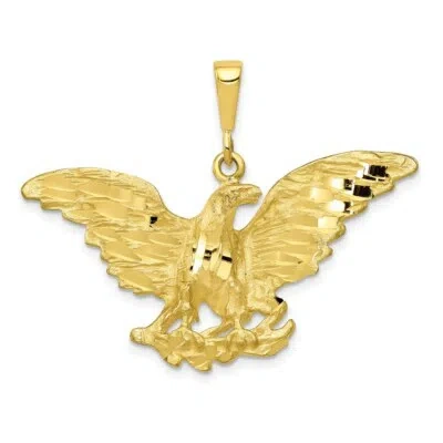 Pre-owned Superdealsforeverything Real 10kt Yellow Gold Eagle Charm