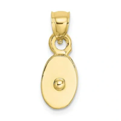 Pre-owned Superdealsforeverything Real 10kt Yellow Gold Polished 3-d Moveable Pulley Charm