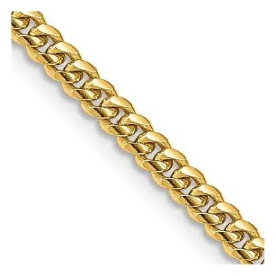Pre-owned Superdealsforeverything Real 14k Yellow Gold 22 Inch 3.5mm Solid Miami Cuban Link Chain