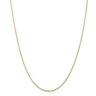 Pre-owned Superdealsforeverything Real 14kt 1.5mm Diamond Cut Extra-light Rope Chain; 30 Inch In Yellow