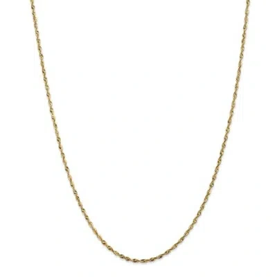 Pre-owned Superdealsforeverything Real 14kt 1.8mm Diamond Cut Extra-light Rope Chain; 20 Inch In Yellow