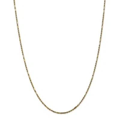 Pre-owned Superdealsforeverything Real 14kt 1.8mm Diamond Cut Milano Rope Chain; 24 Inch In Yellow