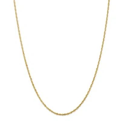 Pre-owned Superdealsforeverything Real 14kt 2.0mm Diamond Cut Extra-light Rope Chain; 20 Inch In Yellow