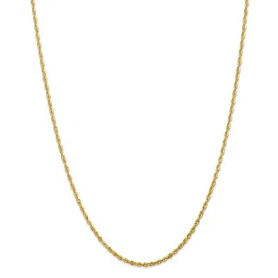 Pre-owned Superdealsforeverything Real 14kt 2.25mm Diamond Cut Extra-light Rope Chain; 20 Inch In Yellow