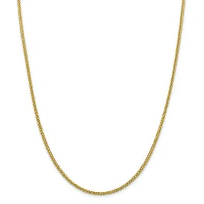 Pre-owned Superdealsforeverything Real 14kt 2.35mm Semi-solid 3-wire Wheat Chain; 16 Inch In Yellow