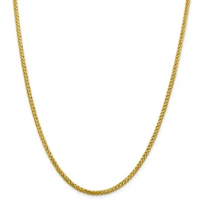 Pre-owned Superdealsforeverything Real 14kt 2.50mm Semi-solid Diamond Cut Wheat Chain; 24 Inch In Yellow