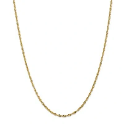 Pre-owned Superdealsforeverything Real 14kt 2.5mm Diamond Cut Extra-light Rope Chain; 20 Inch In Yellow