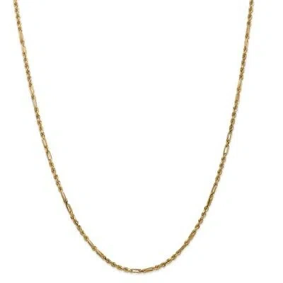 Pre-owned Superdealsforeverything Real 14kt 2.5mm Diamond Cut Milano Rope Chain; 18 Inch In Yellow