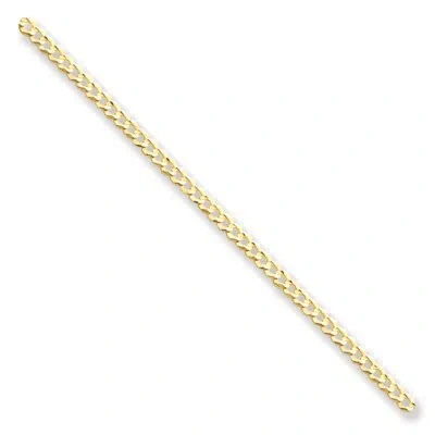 Pre-owned Superdealsforeverything Real 14kt 3.1mm Solid Polished Light Flat Cuban Chain Chain Bracelet; 8 Inch In Yellow