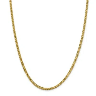 Pre-owned Superdealsforeverything Real 14kt 4.30mm Semi-solid 3-wire Wheat Chain; 22 Inch In Yellow