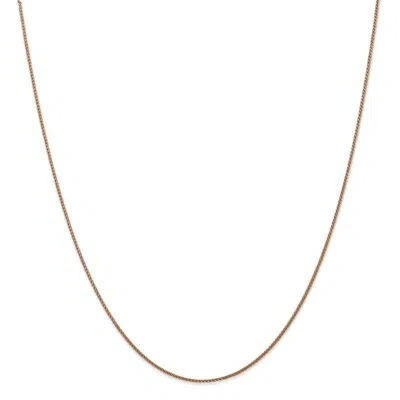 Pre-owned Superdealsforeverything Real 14kt Rose Gold 1.0mm Spiga Chain; 18 Inch; Lobster Clasp In Pink
