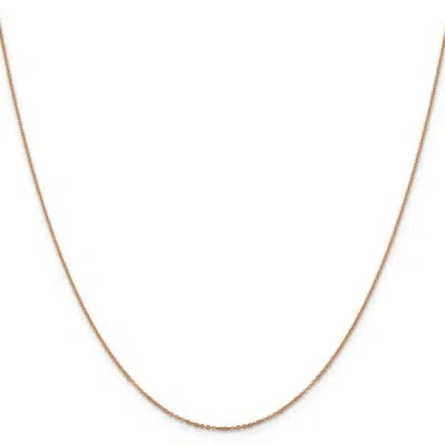 Pre-owned Superdealsforeverything Real 14kt Rose Gold 1.1mm Flat Cable Chain; 16 Inch; Lobster Clasp In Pink